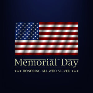 Happy Memorial day from BlueBox Rental dumpster company in Hagerstown, MD