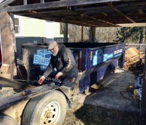 BlueBox Rental Dumpster with tech ready to deliver in Hagerstown, MD