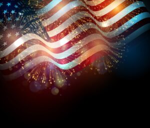 July 4th is Independence Day fireworks
