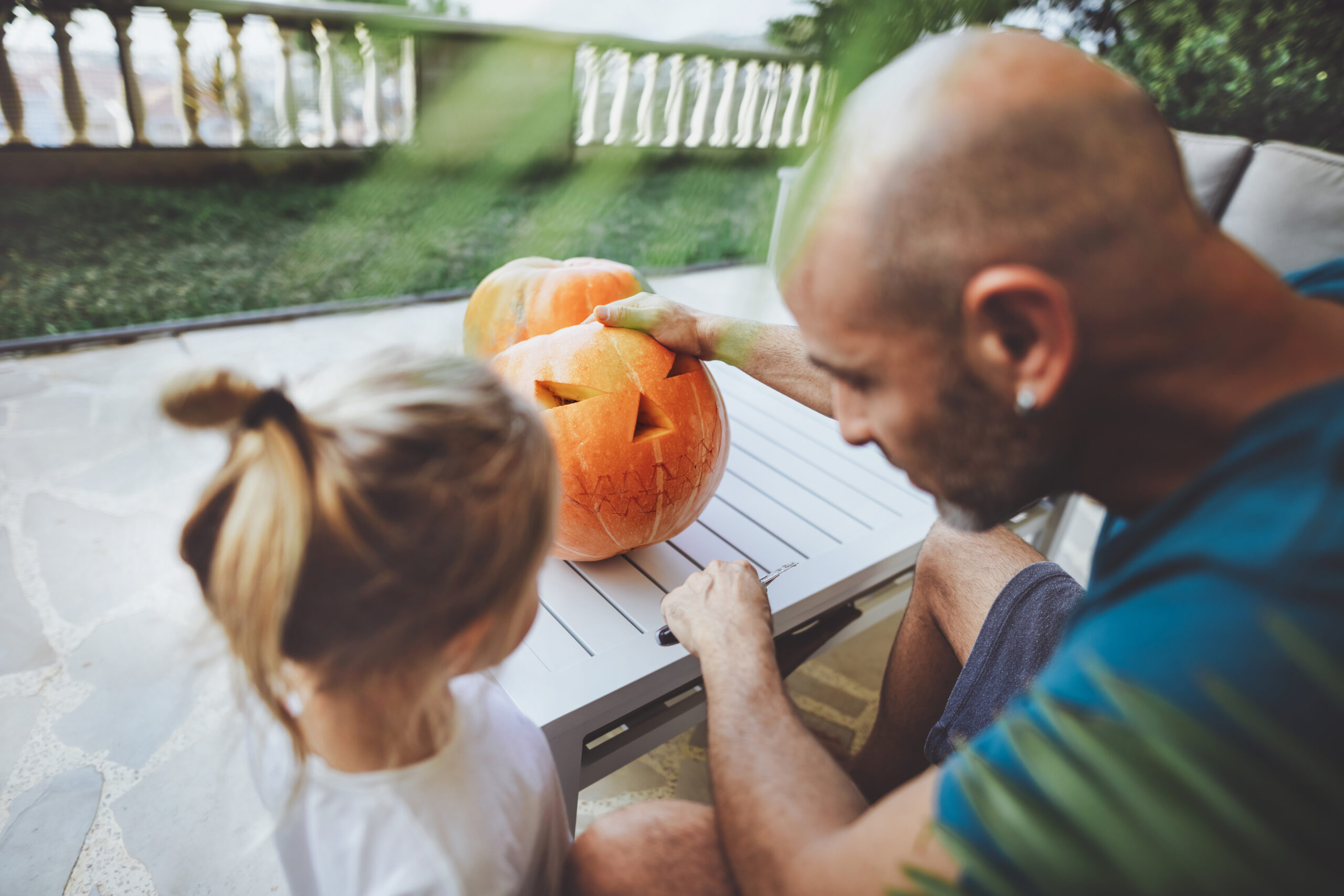 Making a jack-o-lantern for Halloween Halloween in the Tri-state Area